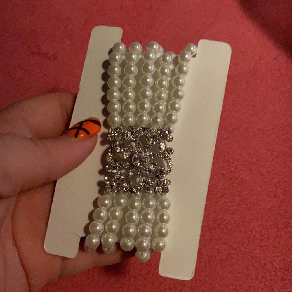 Pearl and diamond bracelet. 51 diamonds that I counted.